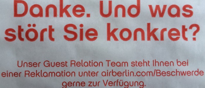 Von Reiseübelkeit und Kundenkommunikation